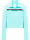 Courrèges Strap-detail Zip-up Jacket In Blue