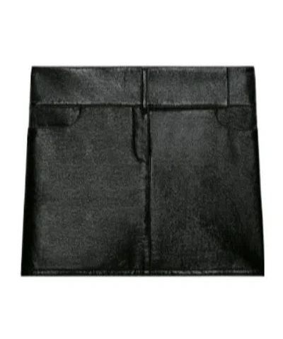 Courrèges Logo Embroidered Belted Mini Skirt In Black