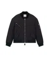 Courrèges Logo-embroidered Bomber Jacket In Black
