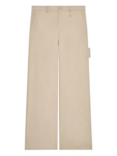 Courrèges Logo-embroidered Button-fastening Trousers In Multi