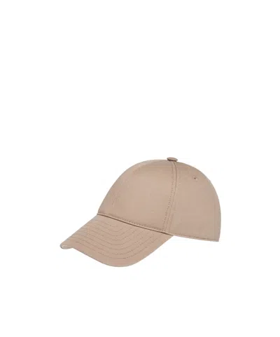 Courrèges Logo Embroidered Cap In Brown