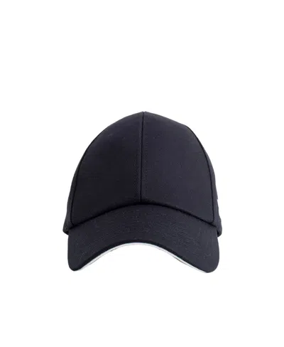 Courrèges Logo-embroidered Cotton Cap In Black