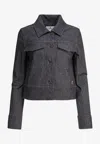 Courrèges Collared Neck Long Sleeves Chest Pockets Jacket