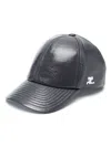 Courrèges Logo-embroidered Glossy-finish Cap