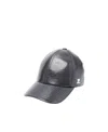 Courrèges Logo-embroidered Glossy-finish Cap In Gray