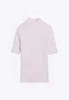Courrèges Ribbed Cotton And Wool-blend Sweater In Pink