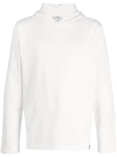Courrèges Logo-embroidered Cotton Hoodie In White