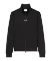 Courrèges Logo-embroidered Zipped Hoodie In Black