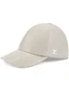 Courrèges Logo-embroidered Patent Cap In Grey