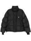 Courrèges Logo-embroidered Puffer Jacket In Black