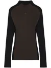 Courrèges Logo-embroidered Ribbed Jumper In Black