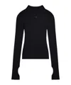 Courrèges Courreges Ribbed Knit Pullover Sweater In Black