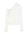 Courrèges Logo-embroidered Ribbed Jumper In White