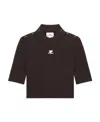 Courrèges Reedition Logo-patch Knitted Top In Black