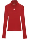Courrèges Reedition Rib Knit In Red