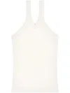 Courrèges Courreges Pre Criss Cross Cotton Tank Top In Heritage White