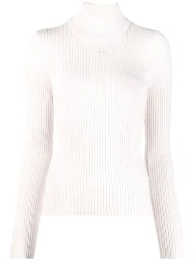 Courrèges Mockneck Sweater In Neutral