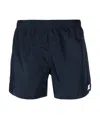 Courrèges Logo-patch Plain Swim Shorts In Black