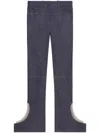 Courrèges Logo-embroidered Straight Jeans In Grau