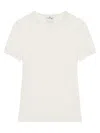 Courrèges Short-sleeved Fitted Top With Boxy Silhouette In White