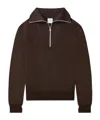 Courrèges Merino Wool Sweater With Zipper In Black