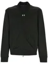 Courrèges Logo-embroidered Zipped Hoodie In Black