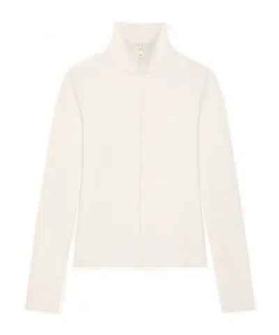 Courrèges Logo Embroidered Zipped Cardigan In Multi