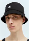 COURRÈGES LOGO EMBROIDERY BUCKET HAT