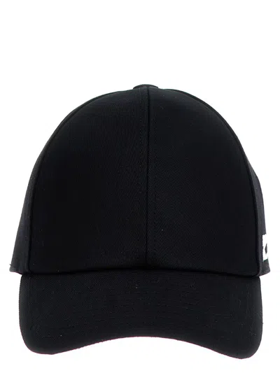 Courrèges Logo Embroidery Cap In Black