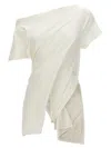 Courrèges White Logo Embroidery Dress In White