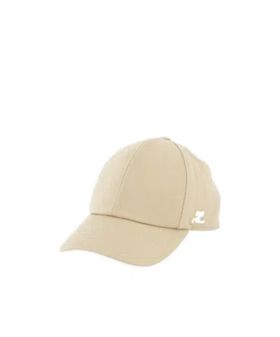 Courrèges Logo Hat In Nude