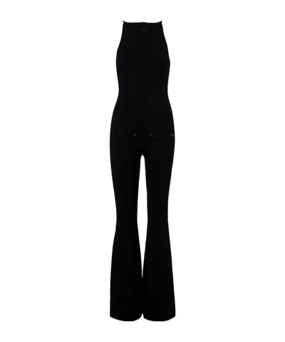 Courrèges Logo Jumpsuit In Black