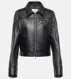 Courrèges Veste En Cuir D'agneau In Black