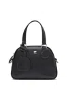 Courrèges Adjustable Strap Shoulder Bags With Silver Hardware In 黑色