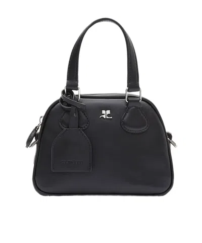 COURRÈGES COURRÈGES AC STUD LEATHER BOWLING BAG