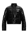Courrèges Quilted Stand-collar Puffer Jacket In Black