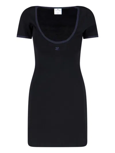 COURRÈGES LOGO MINI DRESS