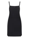 Courrèges Contrast Cotton Jersey Mini Dress In Black  