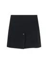 Courrèges Logo Mini Skirt In Black