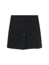 Courrèges Logo Mini Skirt In Black