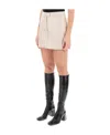 Courrèges Logo-patch A-line Mini Skirt In Purple