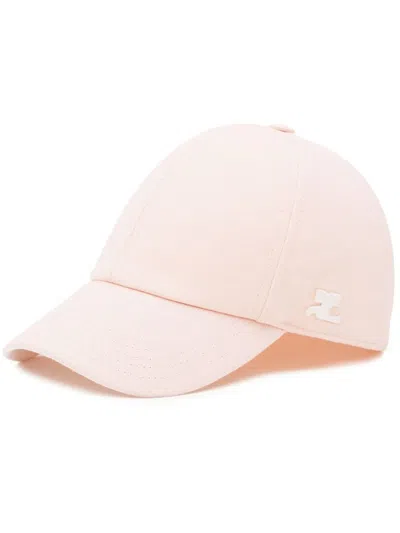 Courrèges Logo-patch Baseball Cap In Pink
