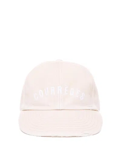 Courrèges Logo Patch Baseball Hat In Black