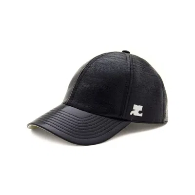 Courrèges Logo Patch Cap In Black