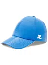 Courrèges Logo-patch Baseball Cap In Blue