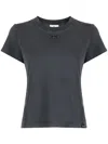 Shop Courrèges Logo-patch Cotton T-shirt In Grey