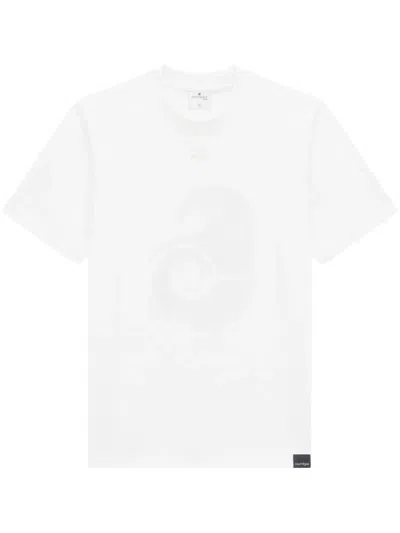 Courrèges Logo-patch Cotton T-shirt In White