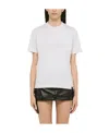Courrèges Logo-patch Cotton T-shirt In White