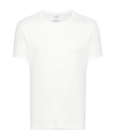 Courrèges Logo-patch Cotton T-shirt In White