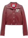 Courrèges Reedition Coated Cotton-blend Jacket In Red